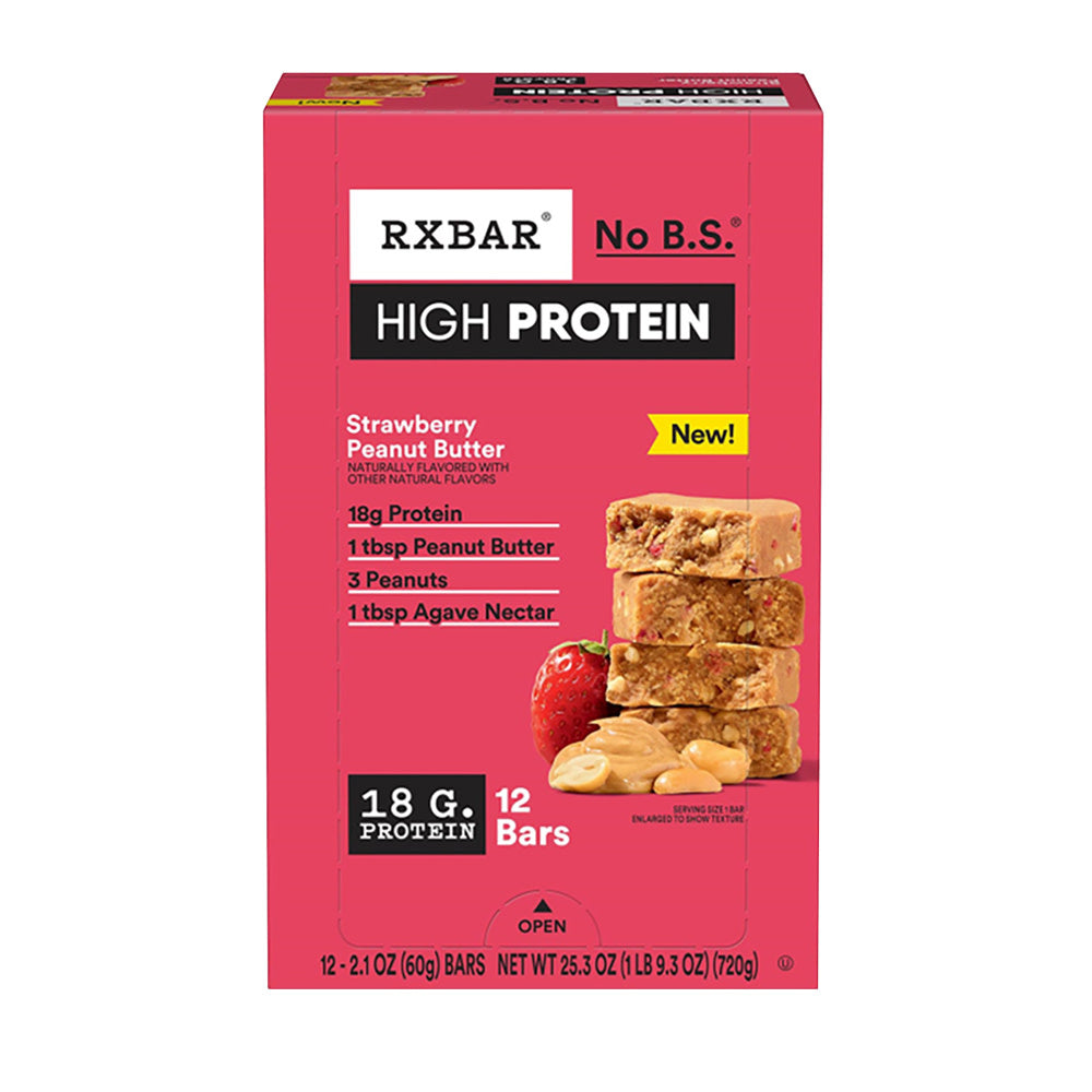Wholesale Rx Bar - High Protein Peanut Butter Stwbrybar - 2.1Oz- Bulk