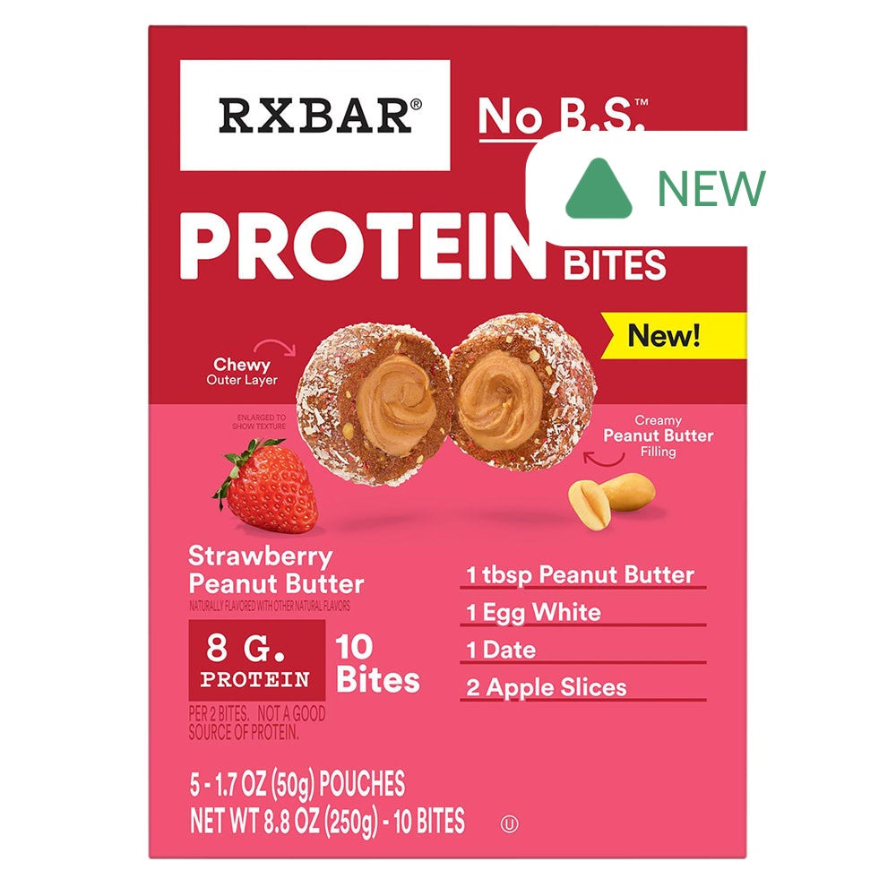 Wholesale Rx Bar - Protein Bites Peanut Butter Strawberry(5Ct) - 8.8Oz- Bulk