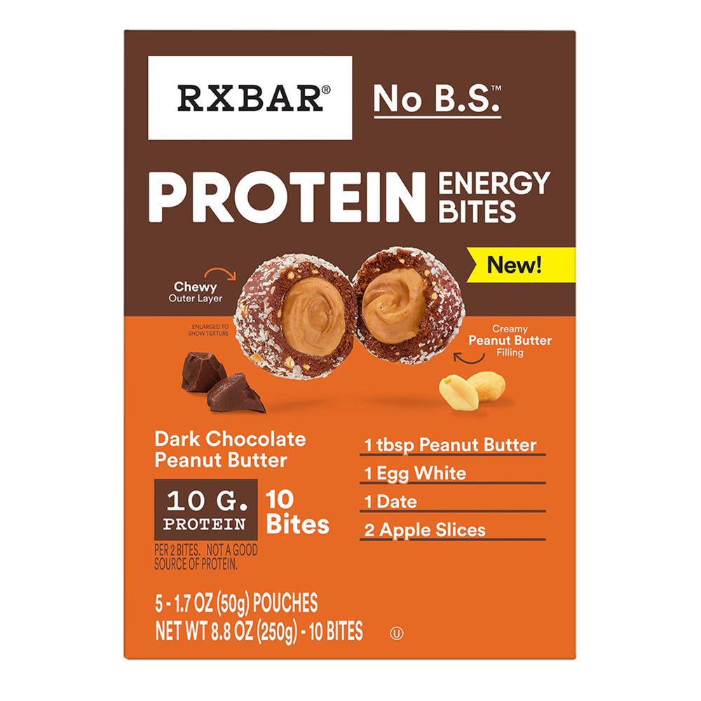 Wholesale Rx Bar - Protein Bites Peanut Butter Dark Choc(5Ct) - 8.8Oz- Bulk