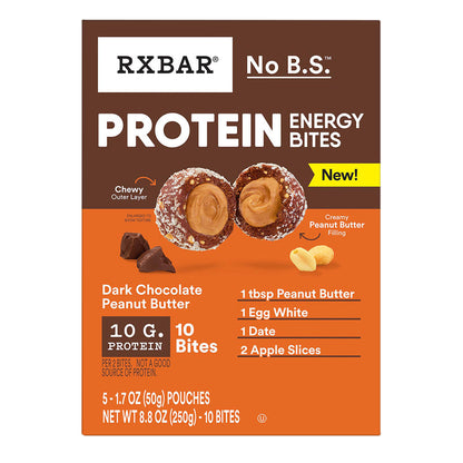 Wholesale Rx Bar - Protein Bites Peanut Butter Dark Choc(5Ct) - 8.8Oz- Bulk