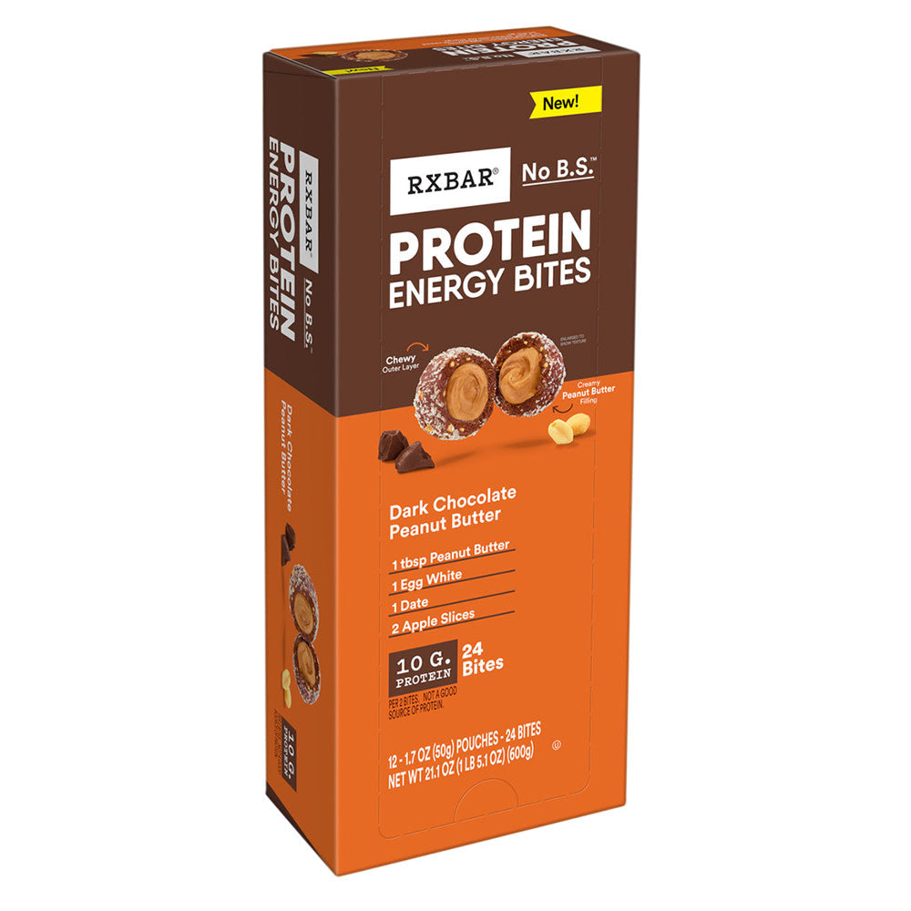 Wholesale Rx Bar - Protein Bites Peanut Butter Dark Choco(5Ct) - 1.7Oz - 12C- Bulk