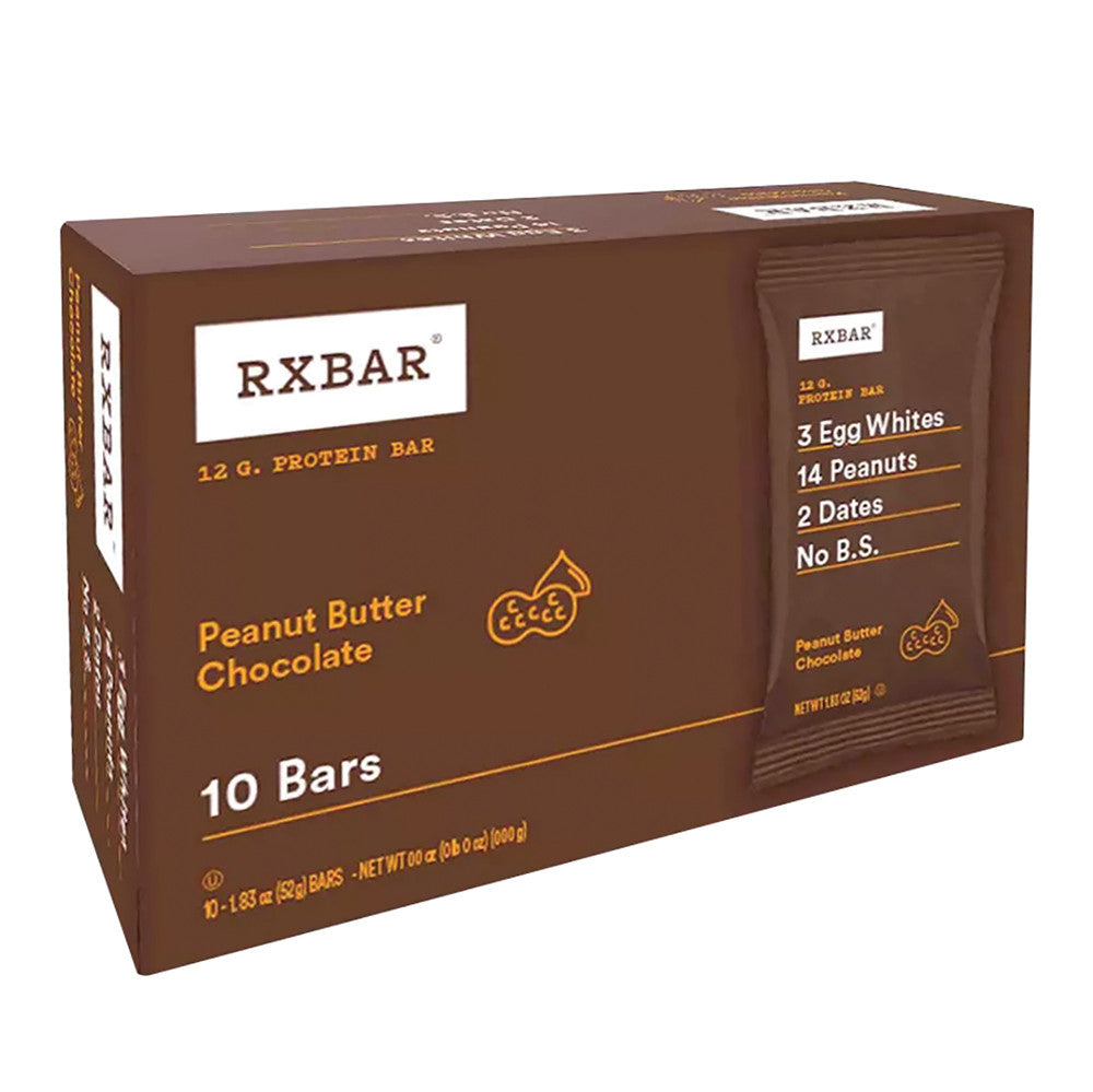 Wholesale Rx Bar Chocolate Peanut Butter 10 Count 18.3 Oz Box- Bulk