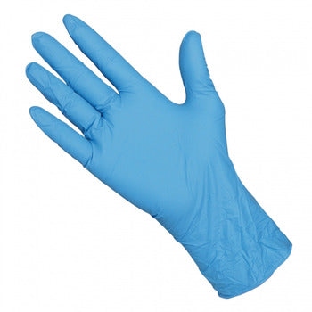 Wholesale Foodhandler Large Blue Comfort Nitrile Gloves- Bulk