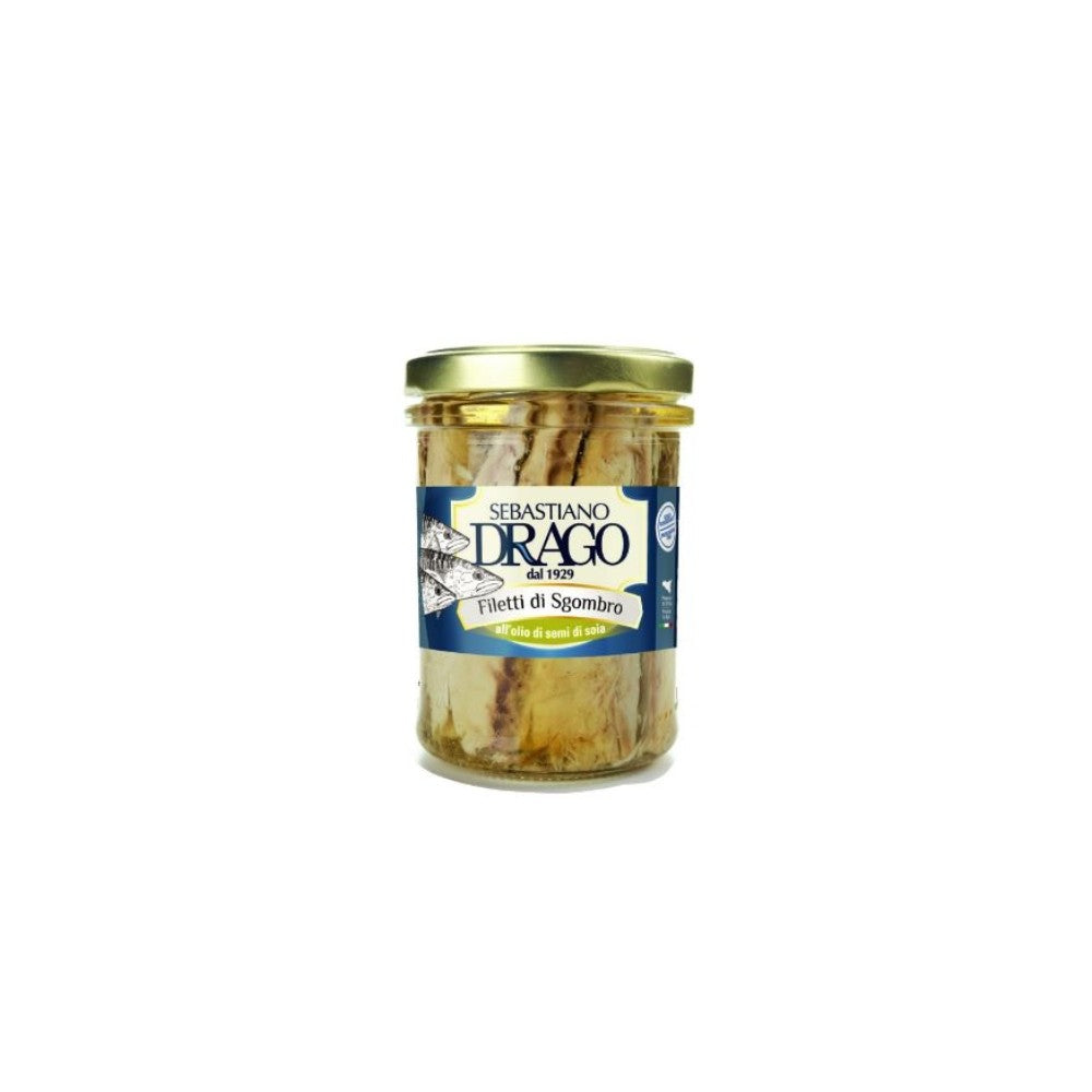 Wholesale Drago Mackerel Filet Jarred In Oil | 4.4 oz- Bulk