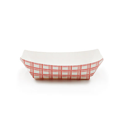Wholesale Southern Champion Tray Red Plaid 3 Lb Food Tray 300 Ct- Bulk