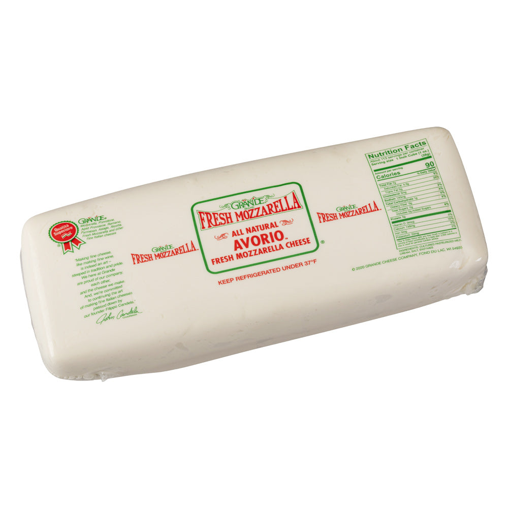 Wholesale Grande Case Fresh Avorio Mozzarella Cheese Loaf- Bulk