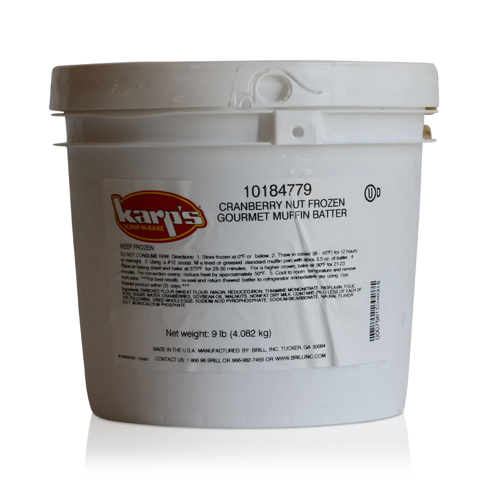 Wholesale Karps Case Cranberry Nut Muffin Batter- Bulk