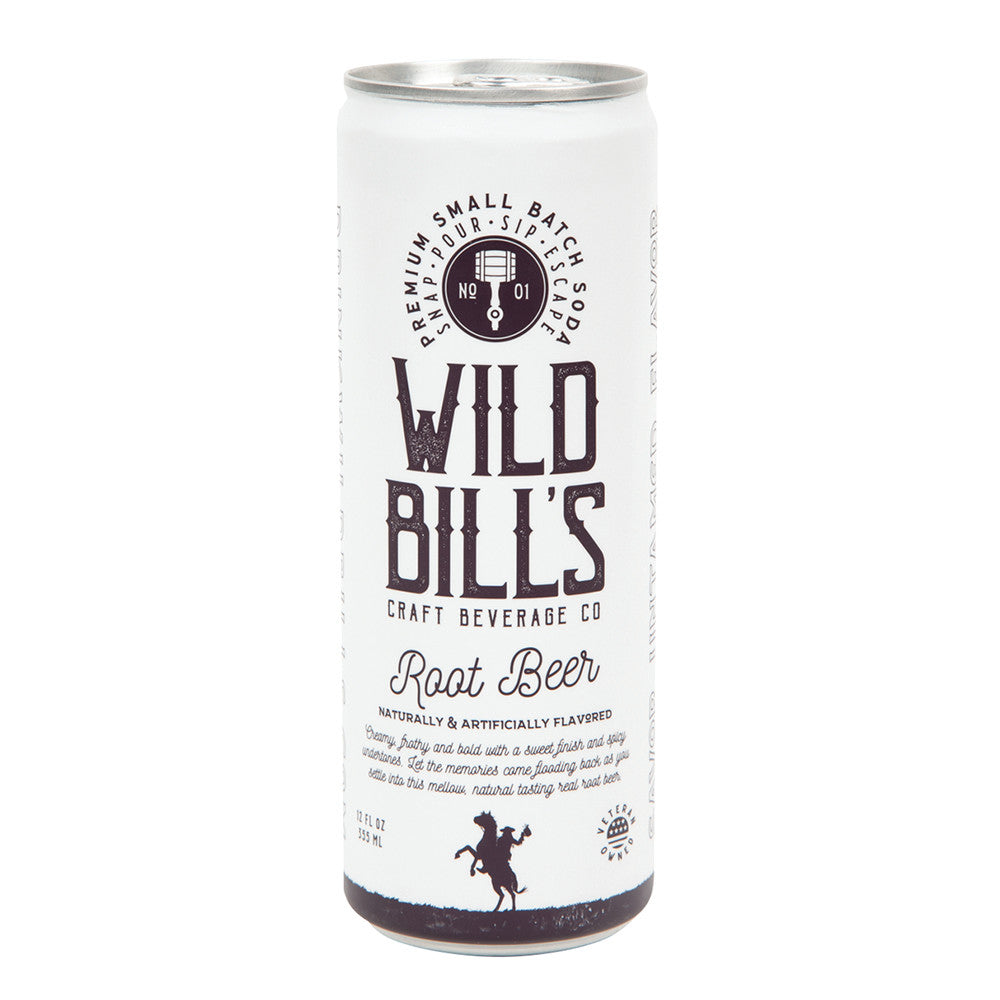 Wholesale Wild Bill’S Soda Root Beer 12 Oz Can 12 Pack- Bulk