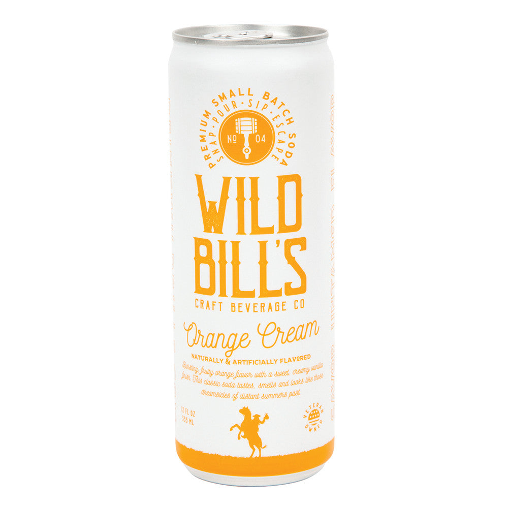 Wholesale Wild Bill’S Soda Orange Cream 12 Oz Can 12 Pack- Bulk