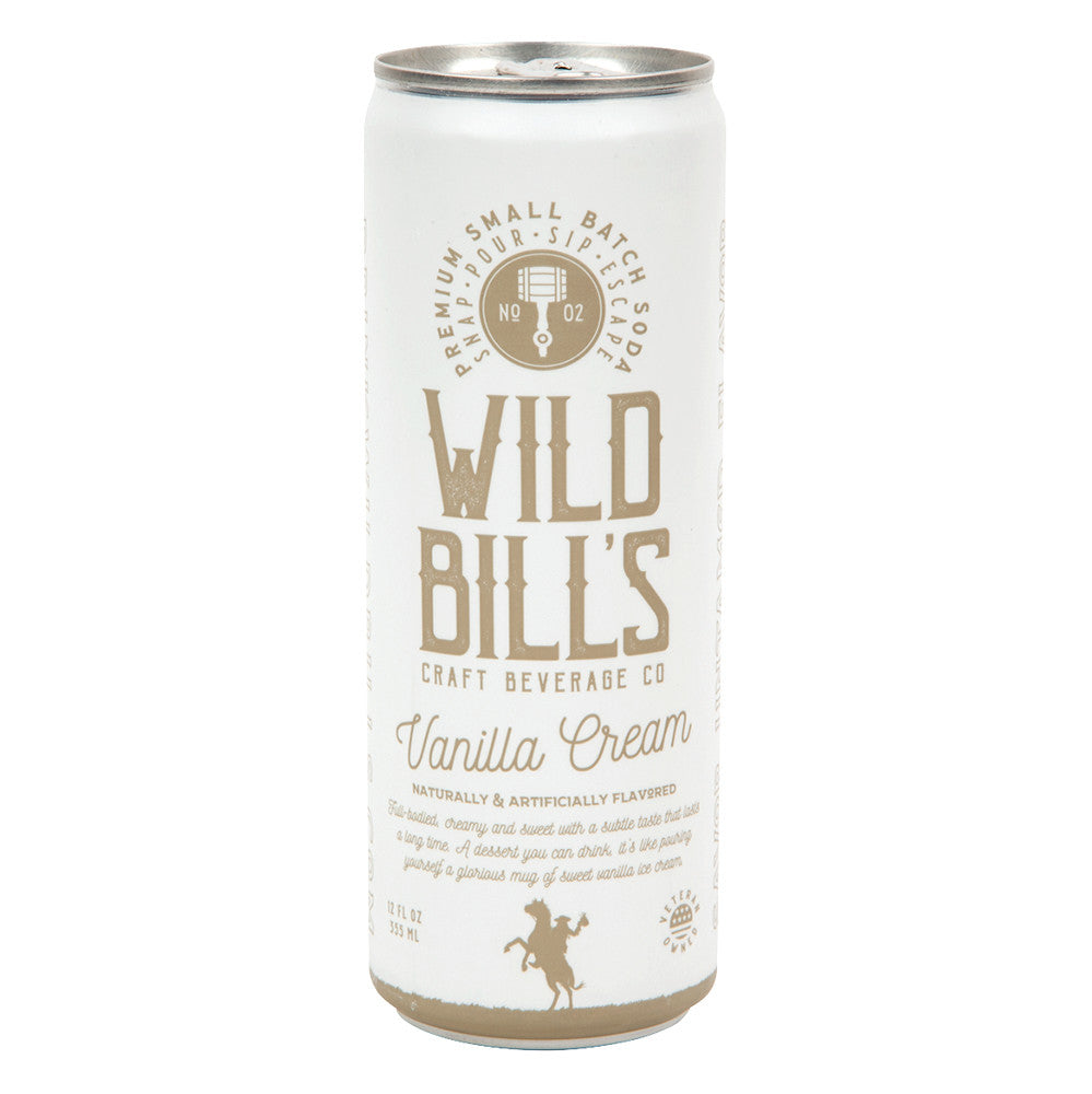 Wholesale Wild Bill’S Soda Vanilla Cream 12 Oz Can 12 Pack- Bulk