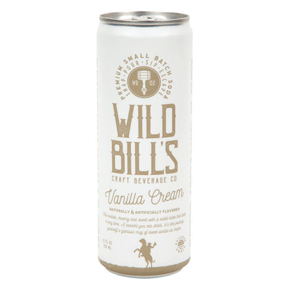 Wholesale Wild Bill’S Soda Vanilla Cream 12 Oz Can 12 Pack- Bulk