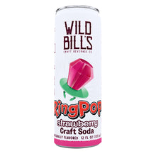 Wholesale Wild Bill'S Wild Strawberry Ring Pop Soda 12 Oz Can- Bulk