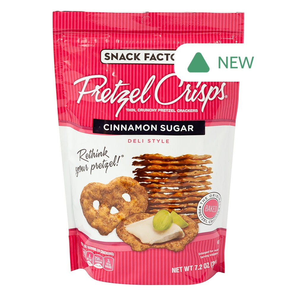 Wholesale Pretzel Crisps Cinnamon Sugar 7.2 Oz Pouch- Bulk