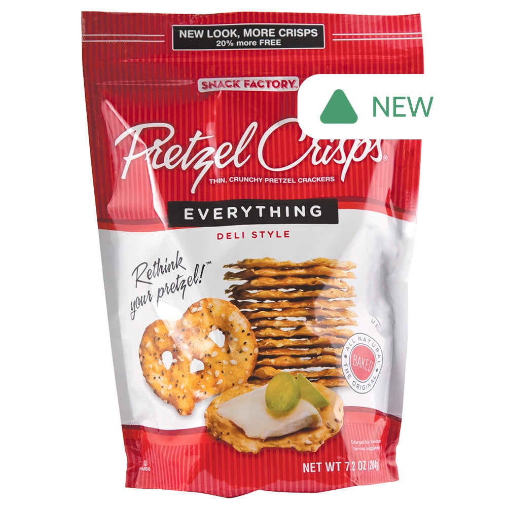 Wholesale Pretzel Crisps Everything 7.2 Oz Bag- Bulk