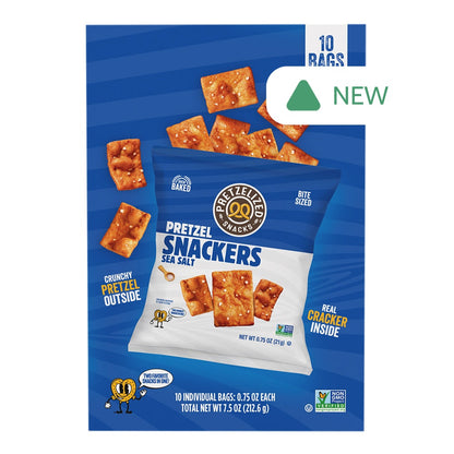 Wholesale Pretzelized - Sea Salt Snackers(10Ct) - 0.75Oz- Bulk