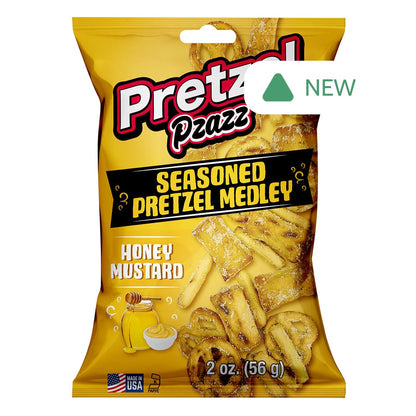 Wholesale Pretzel Pzazz Honey Mustard Seasoned Pretzel Medley 2 Oz Bag- Bulk