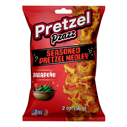 Wholesale Pretzel Pzazz Jalapeno Seasoned Pretzel Medley 2 Oz Bag- Bulk