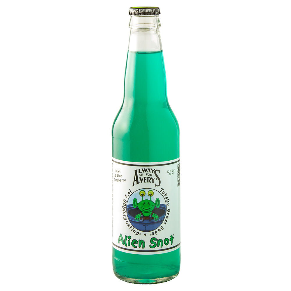 Wholesale Avery'S Alien Snot Kiwi Blue Raspberry Soda 12 Oz Bottle- Bulk