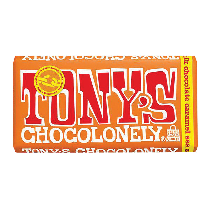 Wholesale Tony'S Chocolonely 32% Milk Chocolate Caramel Sea Salt 6.35 Oz Large Bar- Bulk