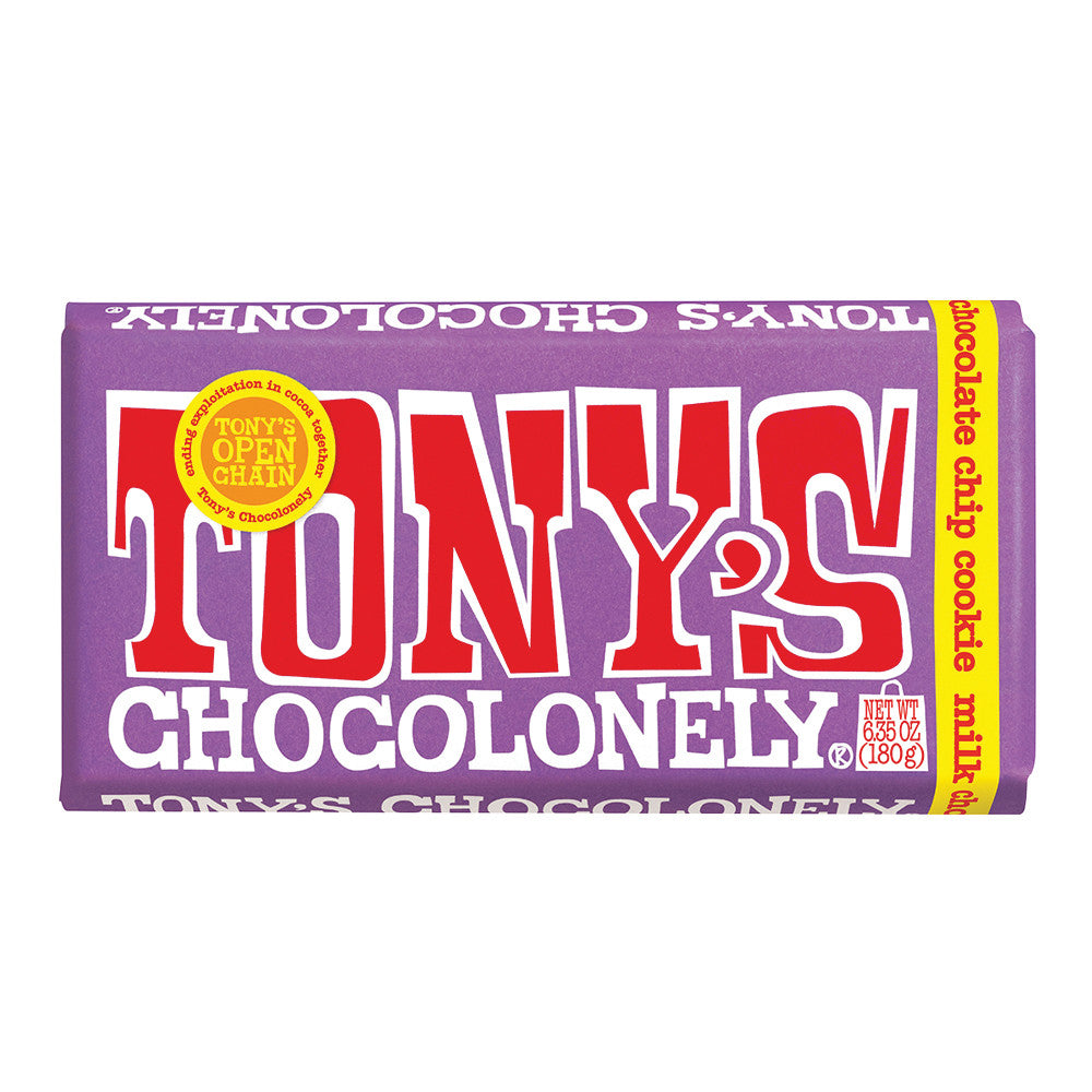 Wholesale Tony'S Chocolonely Milk Chocolate Chip Cookie 6.35 Oz Bar- Bulk