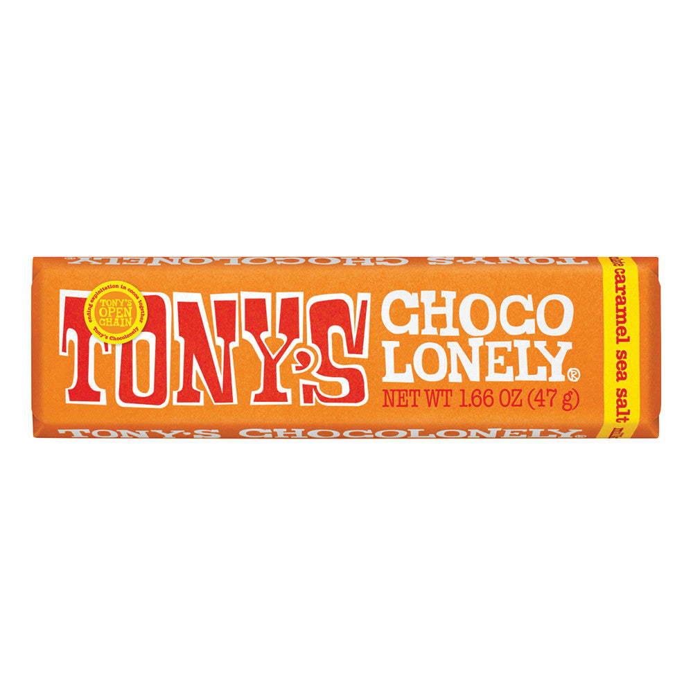 Wholesale Tony'S Chocolonely 32% Milk Chocolate Caramel Sea Salt 1.66 Oz Small Bar- Bulk