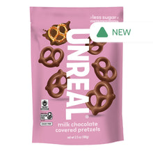 Wholesale Unreal Milk Chocolate Covered Grain-Free Pretzels 3.5 Oz Pouch- Bulk