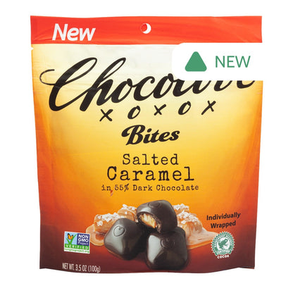 Wholesale Chocolove Salted Caramel Bites In Dark Chocolate 3.5 Oz Pouch- Bulk