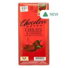 Wholesale Chocolove Chilies And Cherries In Dark Chocolate 3.2 Oz Bar- Bulk