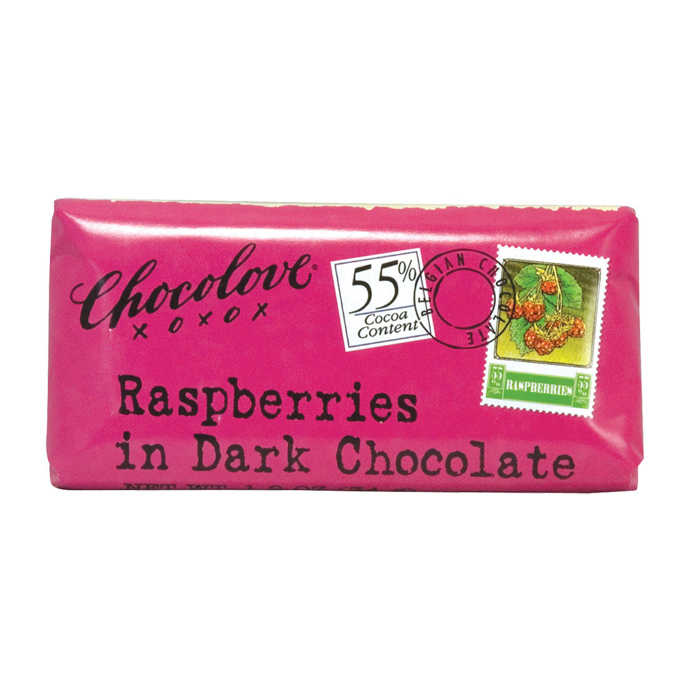 Wholesale Chocolove Raspberries In Dark Chocolate Mini 1.2 Oz Bar- Bulk