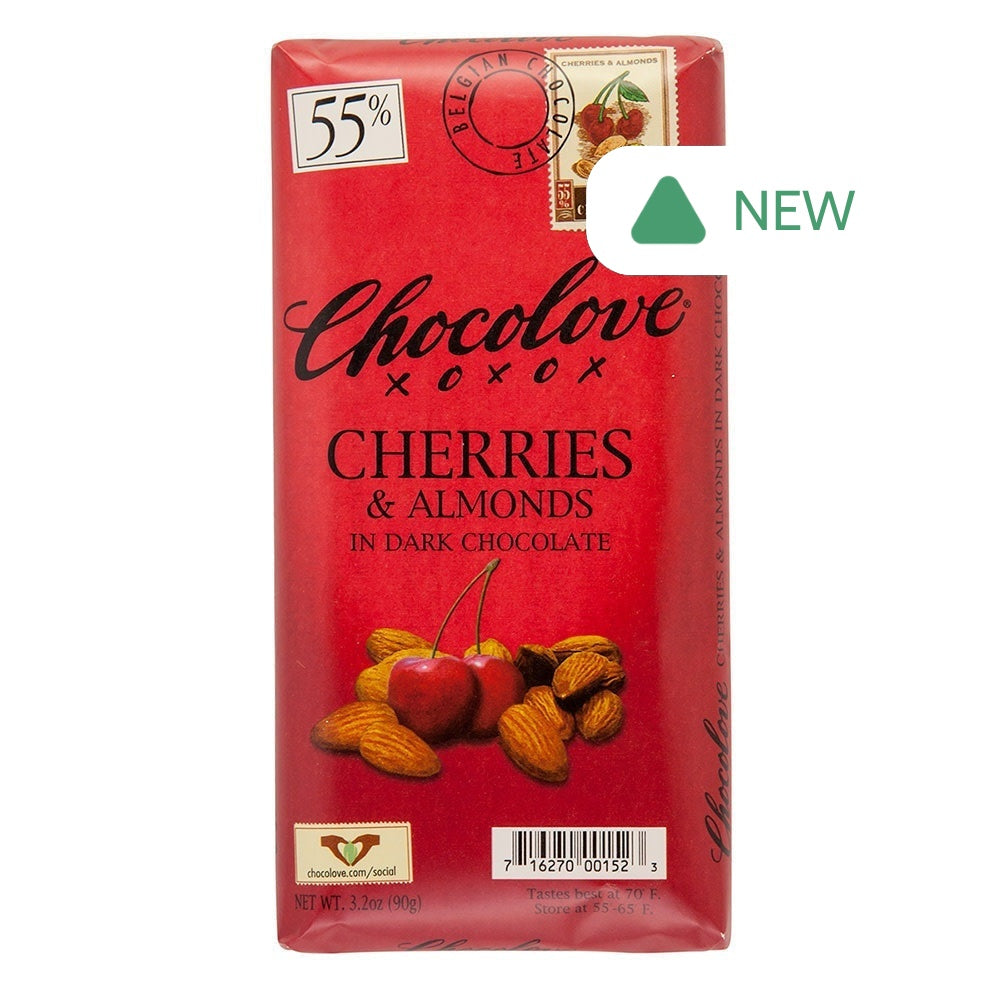 Wholesale Chocolove Cherries And Almonds In Dark Chocolate 3.2 Oz Bar- Bulk