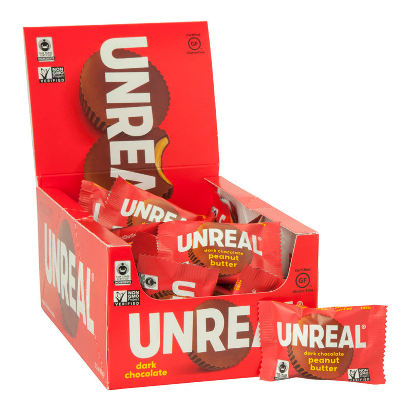 Wholesale Unreal Dark Chocolate Peanut Butter Cups 0.53 Oz- Bulk