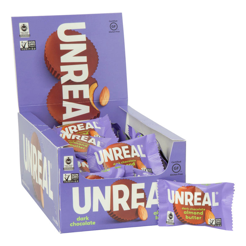 Wholesale Unreal Dark Chocolate Almond Butter Cups 0.53 Oz- Bulk