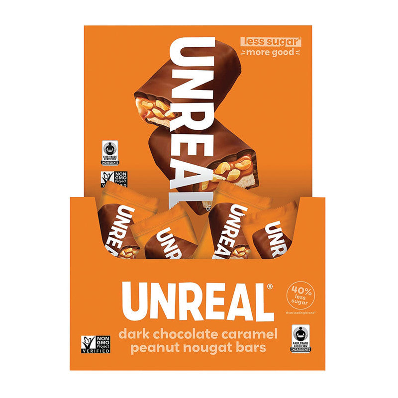 Wholesale Unreal Dark Chocolate Peanut Nougat Bar 0.67 Oz- Bulk