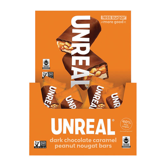 Wholesale Unreal Dark Chocolate Peanut Nougat Bar 0.67 Oz- Bulk