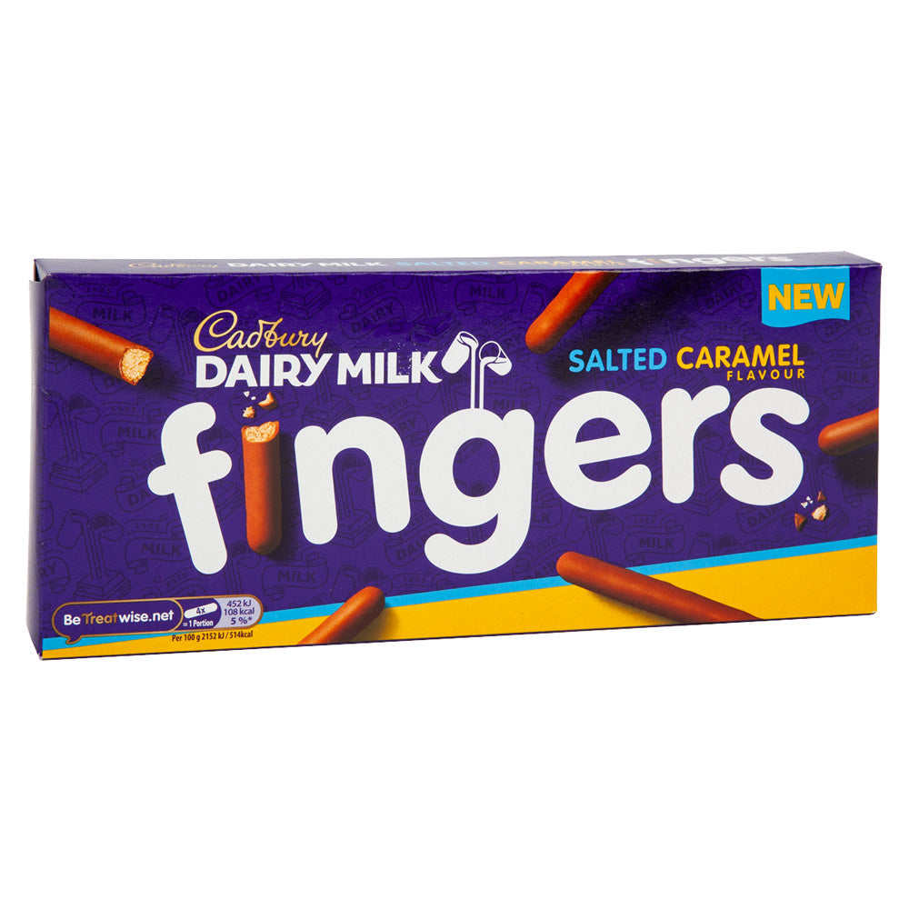 Wholesale Cadbury Salted Caramel Fingers Biscuits 4 Oz Box- Bulk