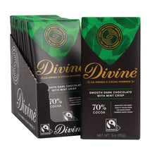 Wholesale Divine 70% Dark Chocolate With Mint Crisp 3 Oz Bar- Bulk
