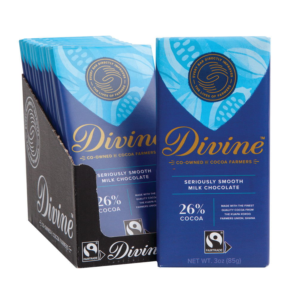 Wholesale Divine Milk Chocolate 3 Oz Bar- Bulk
