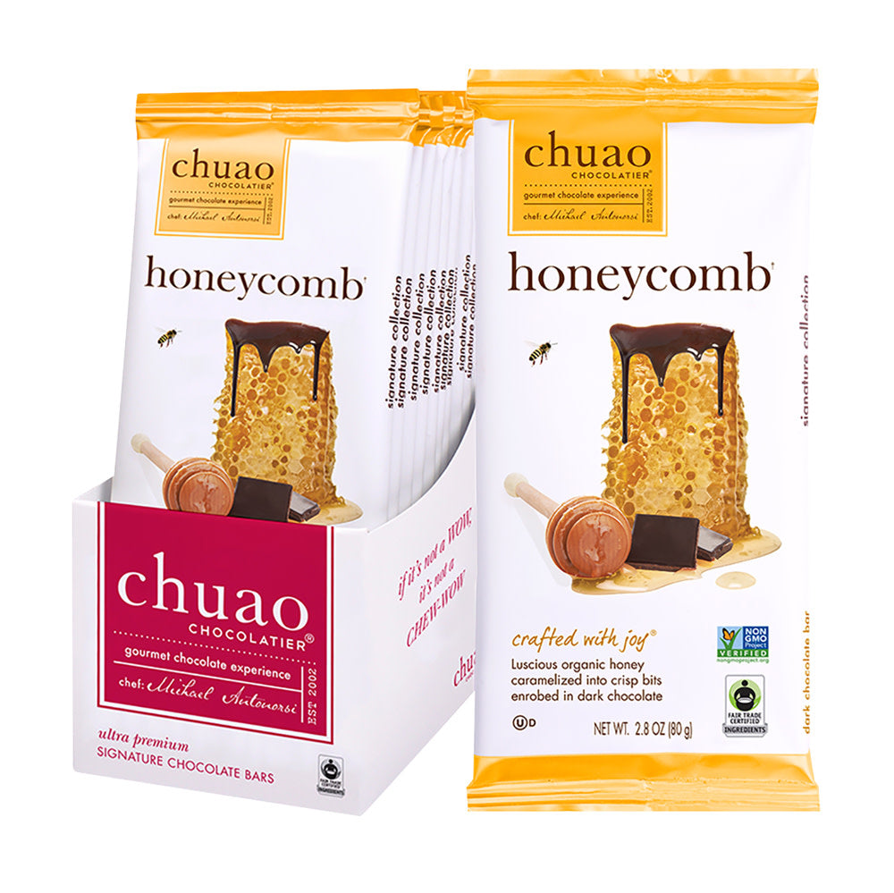 Wholesale Chuao Dark Chocolate Honeycomb 2.8 Oz Bar- Bulk