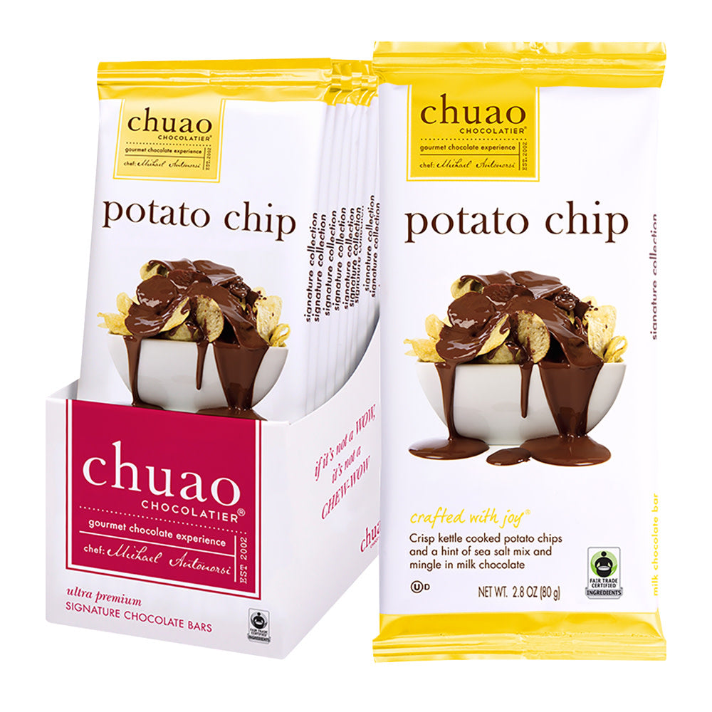 Wholesale Chuao Milk Chocolate Potato Chip 2.8 Oz Bar- Bulk
