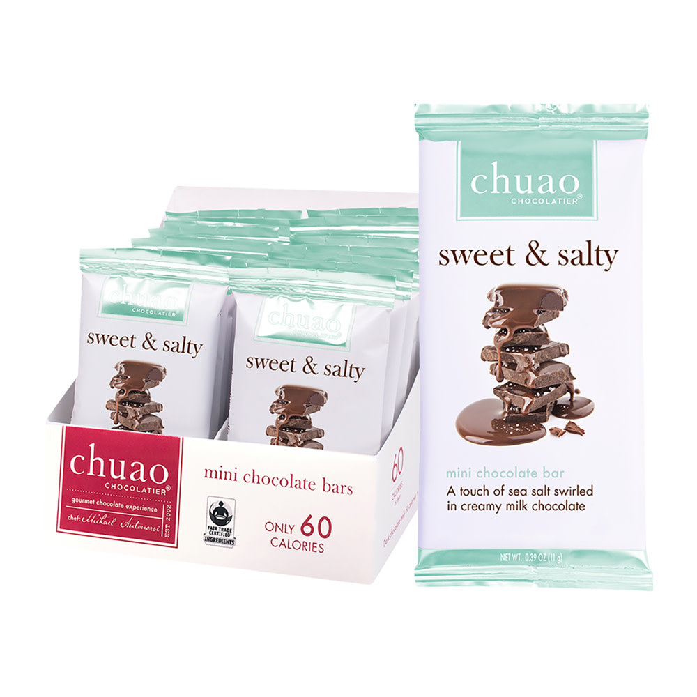 Wholesale Chuao Mini Milk Chocolate Sweet And Salty 0.39 Oz Bar- Bulk