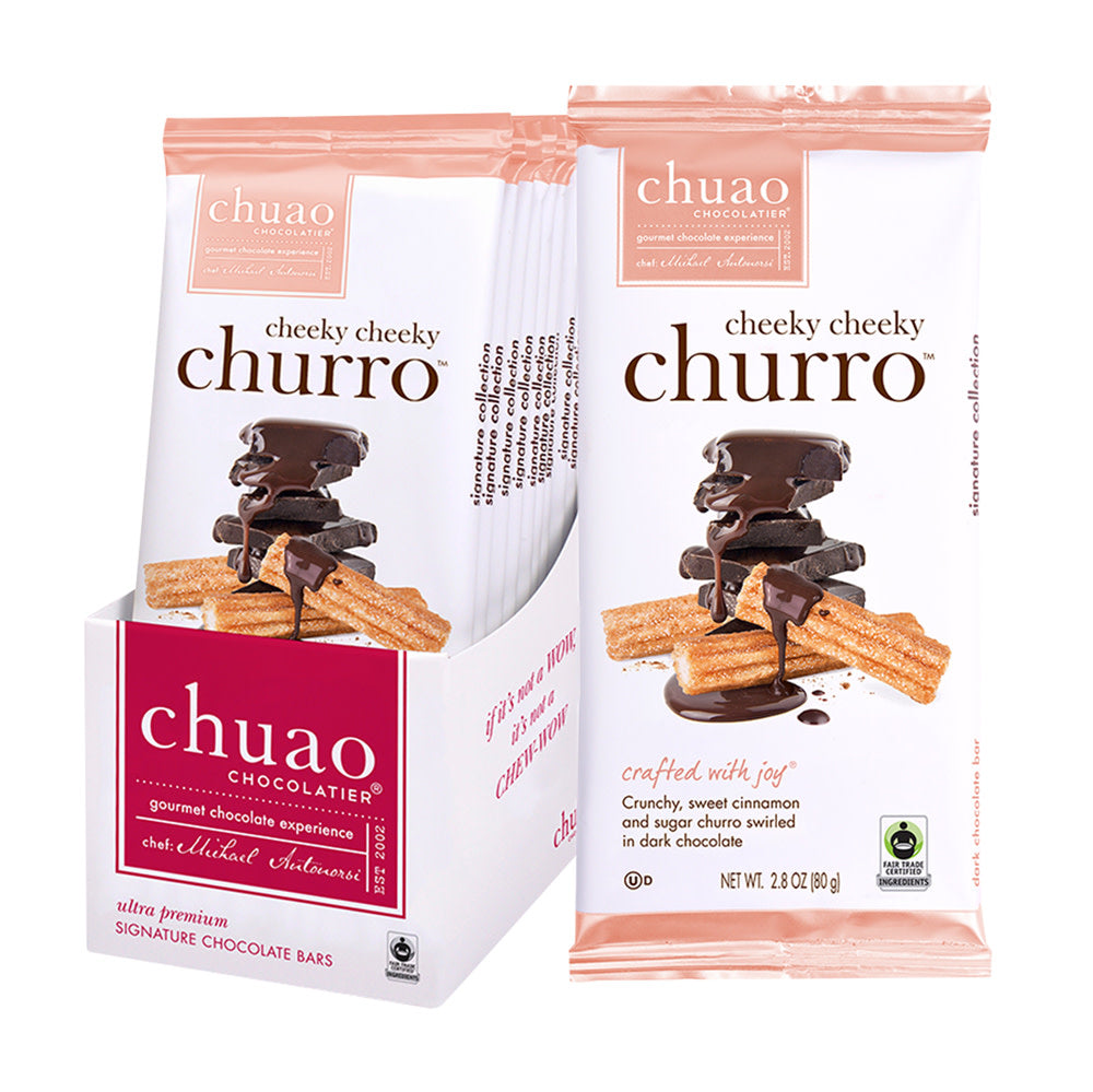 Wholesale Chuao Dark Chocolate Cheeky Cheeky Churro 2.8 Oz Bar- Bulk