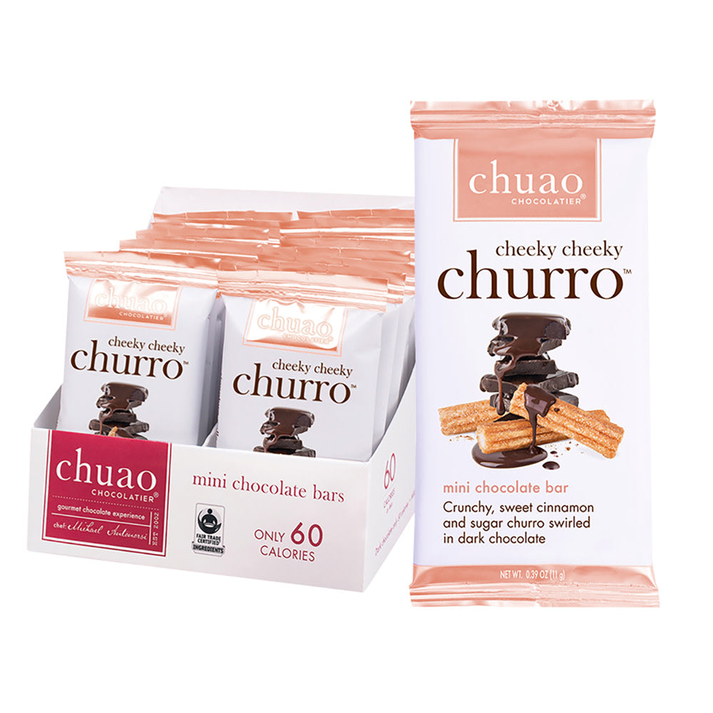 Wholesale Chuao Mini Dark Chocolate Cheeky Cheeky Churro 0.39 Oz Bar- Bulk
