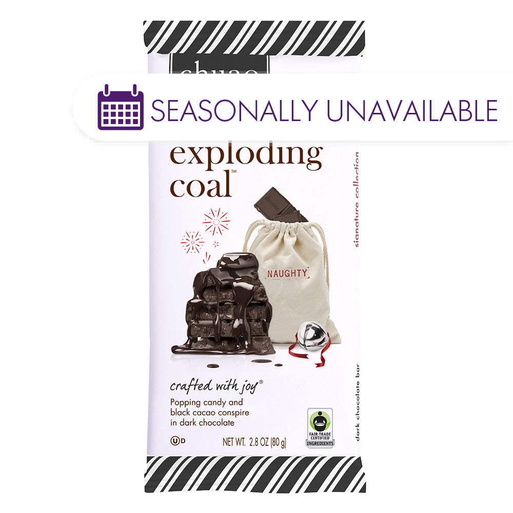 Wholesale Chuao Exploding Coal Dark Chocolate 2.8 Oz Bar- Bulk