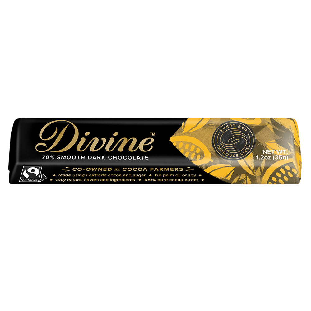 Wholesale Divine Dark Chocolate Snack 1.2 Oz Bar- Bulk