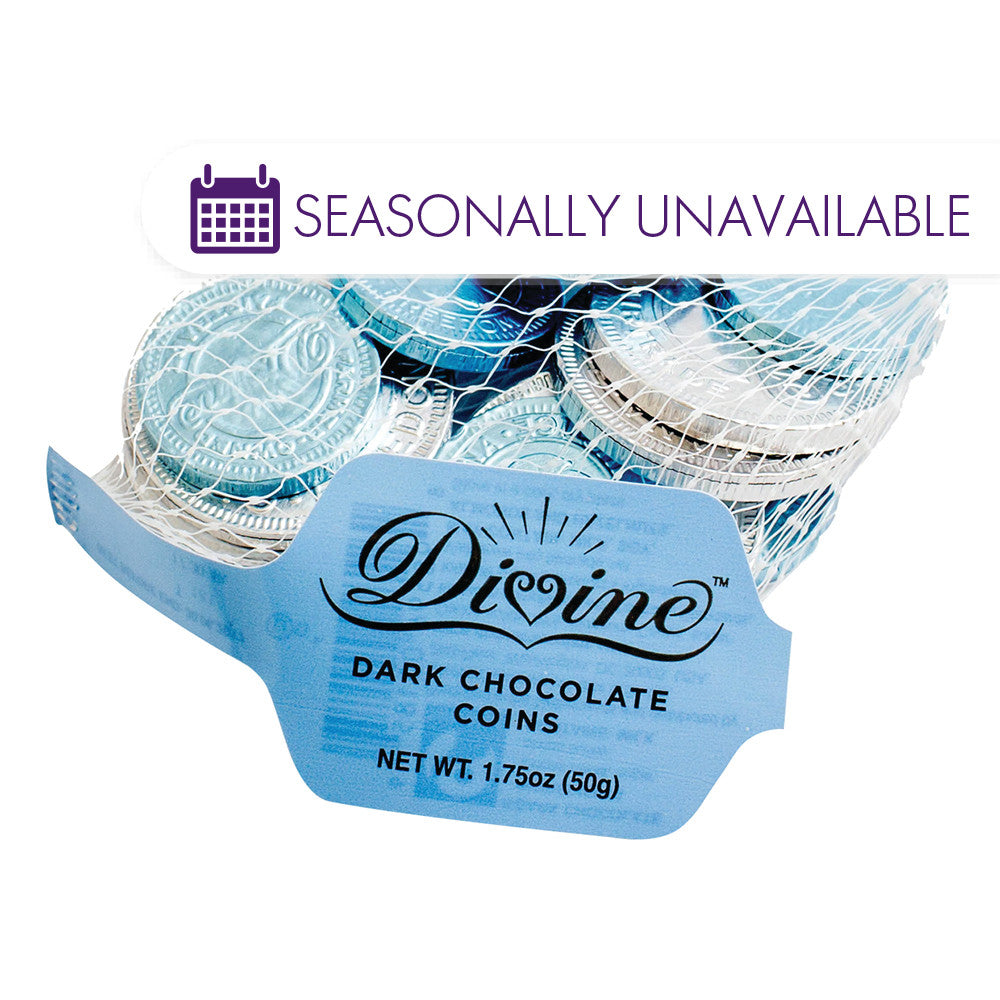 Wholesale Divine Dark Chocolate Coins 1.75 Oz- Bulk