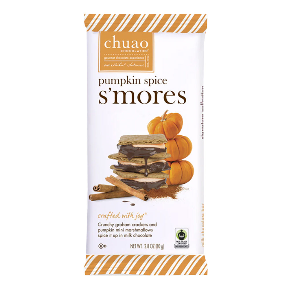Wholesale Chuao Pumpkin Spice S’Mores Milk Chocolate Bar 2.8 Oz- Bulk