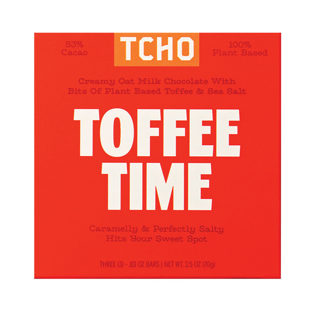 Wholesale Tcho Toffee Time Oat Milk Chocolate 2.5 Oz Bar- Bulk