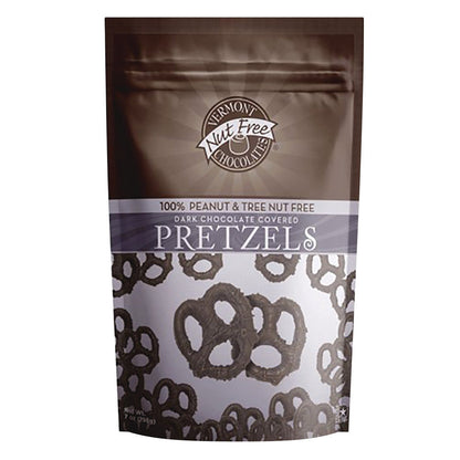 Wholesale Vermont Nut Free Chocolates Dark Chocolate Covered Pretzels 5 Oz Pouch- Bulk