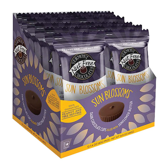 Wholesale Vermont Nut Free Chocolates Dark Chocolate Sun Blossoms 1.4 Oz- Bulk
