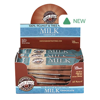 Wholesale Vermont Nut Free Chocolates Small Milk Chocolate Bar 1.35 Oz- Bulk